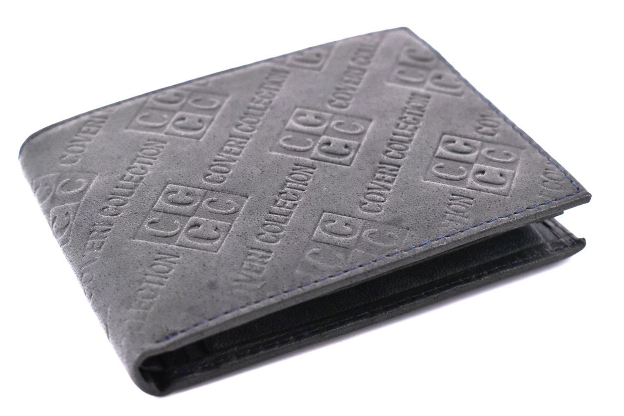 Pánská kožená peněženka Coveri Collection - tmavě šedá