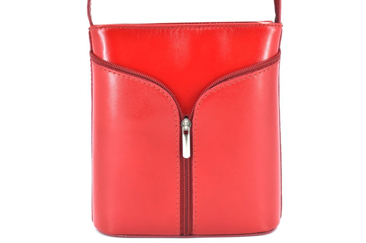 Dámská kožená kabelka crossbody Arteddy - červená 37124
