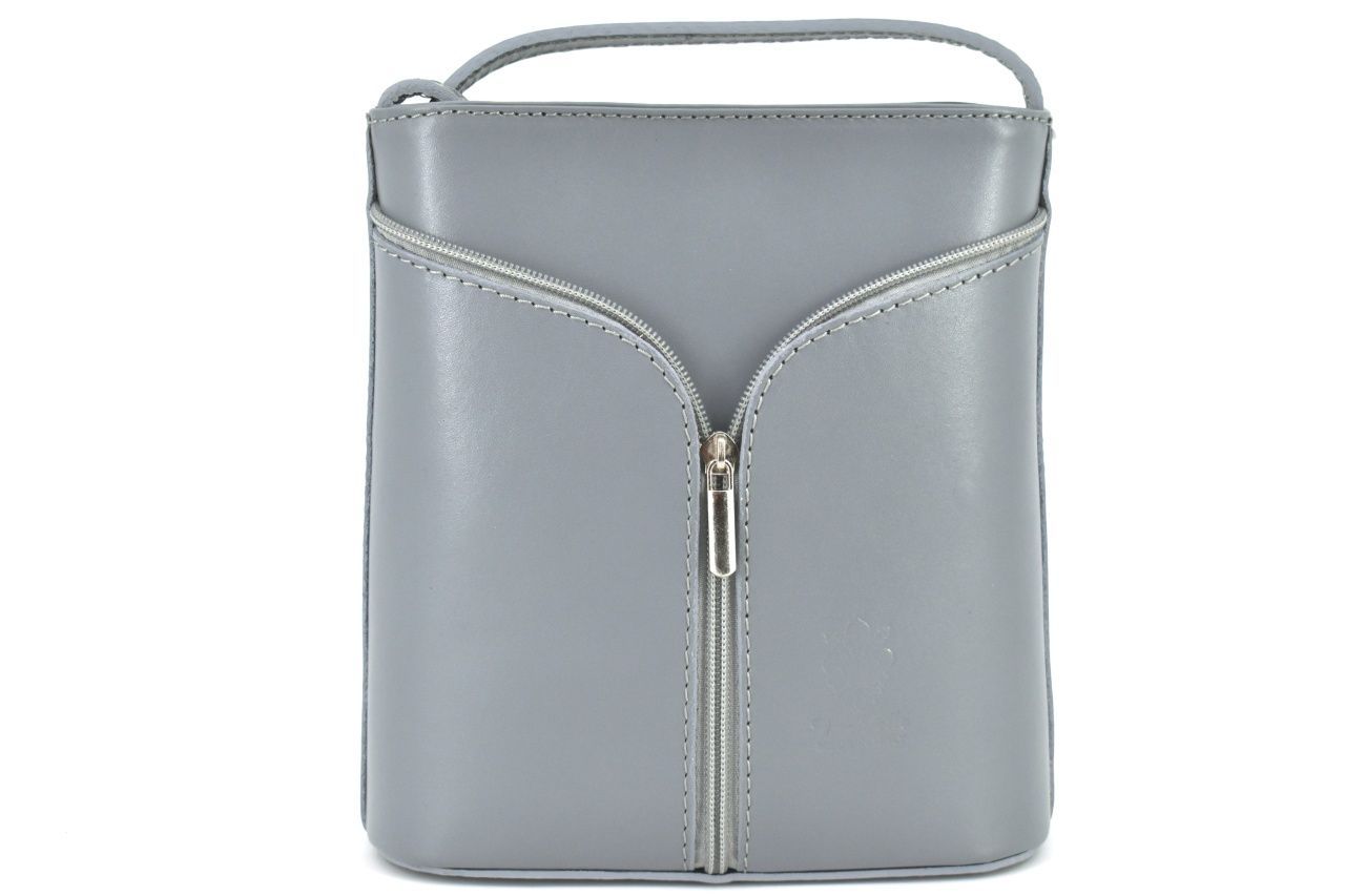 Dámská kožená kabelka crossbody Arteddy - šedá 37124
