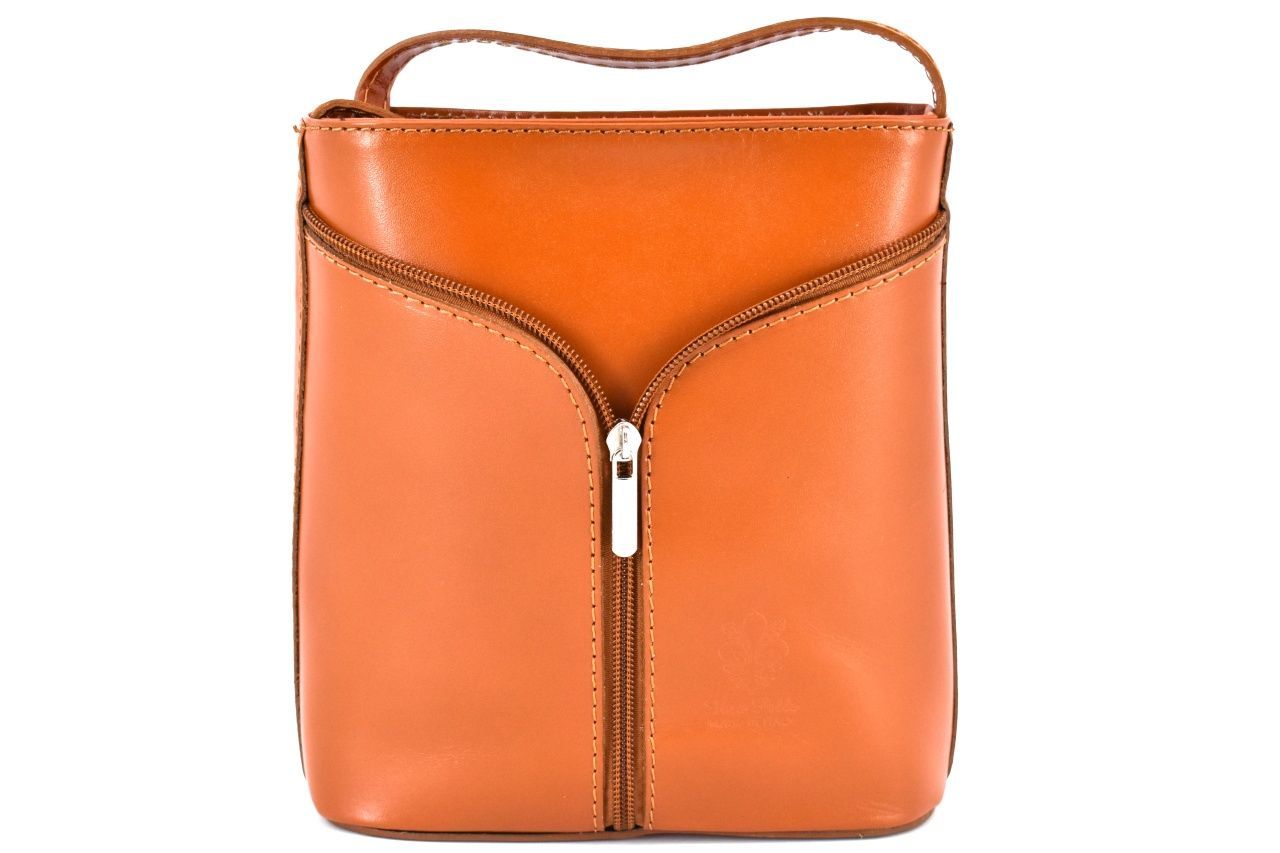 Dámská kožená kabelka crossbody Arteddy - camel 37124