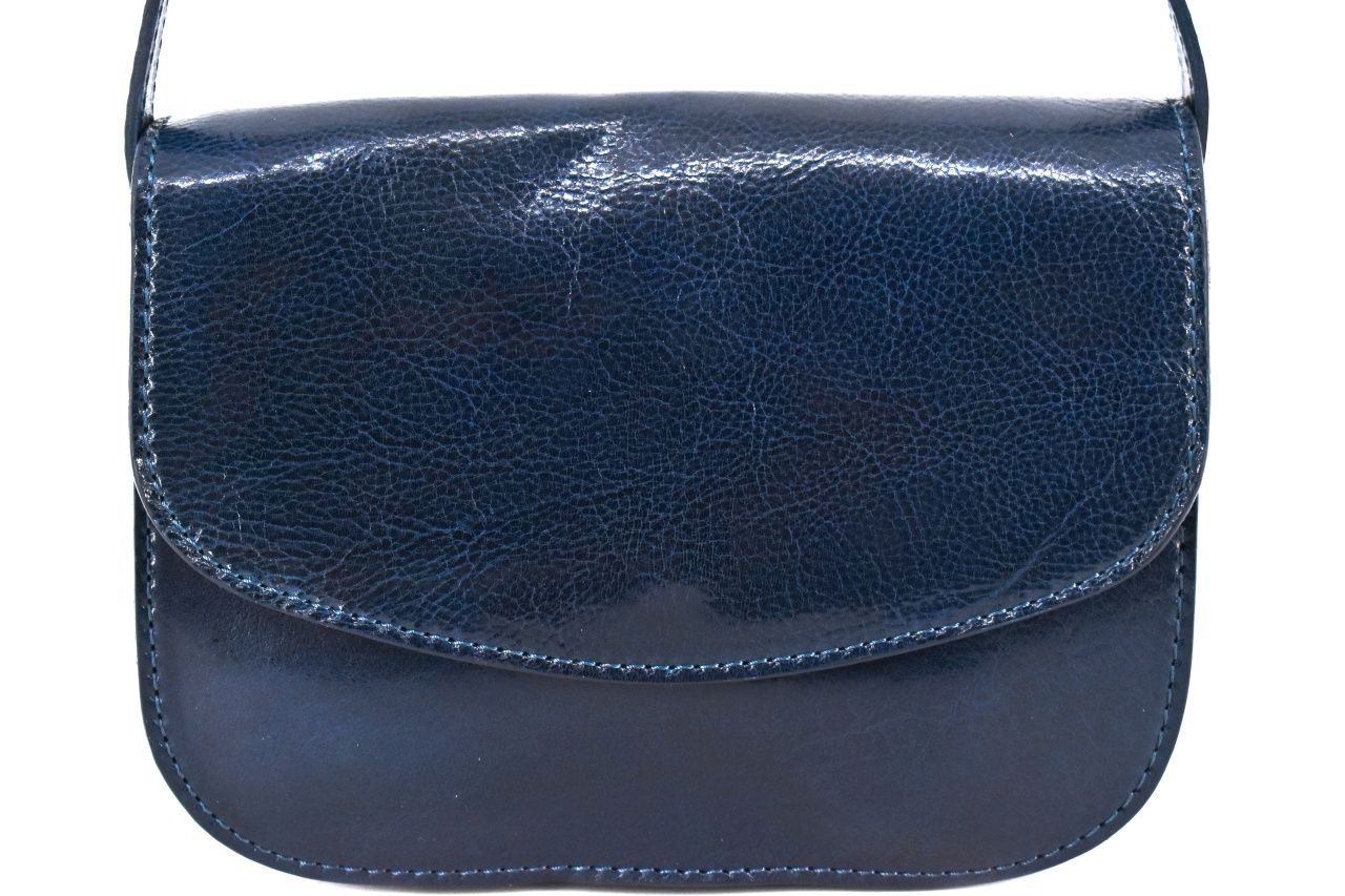 Dámská kožená kabelka crossbody (lovecká) Arteddy - tmavě modrá 37127