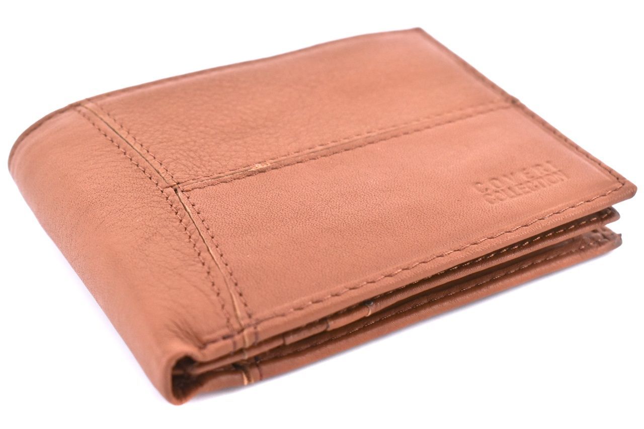 Pánská kožená peněženka na šířku Coveri - hnědá 31752
