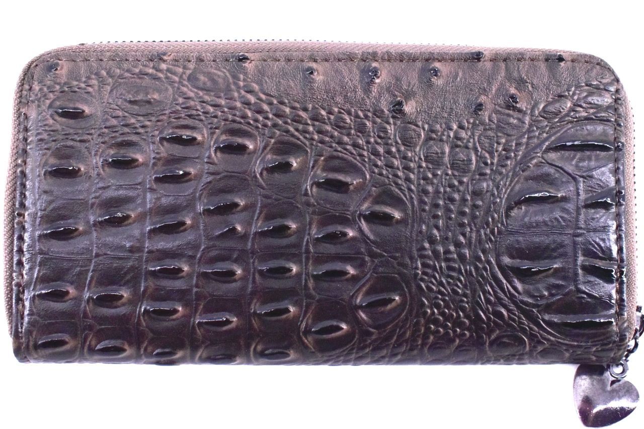 Dámská / dívčí peněženka pouzdrového typu kroko - tmavě béžová 26580