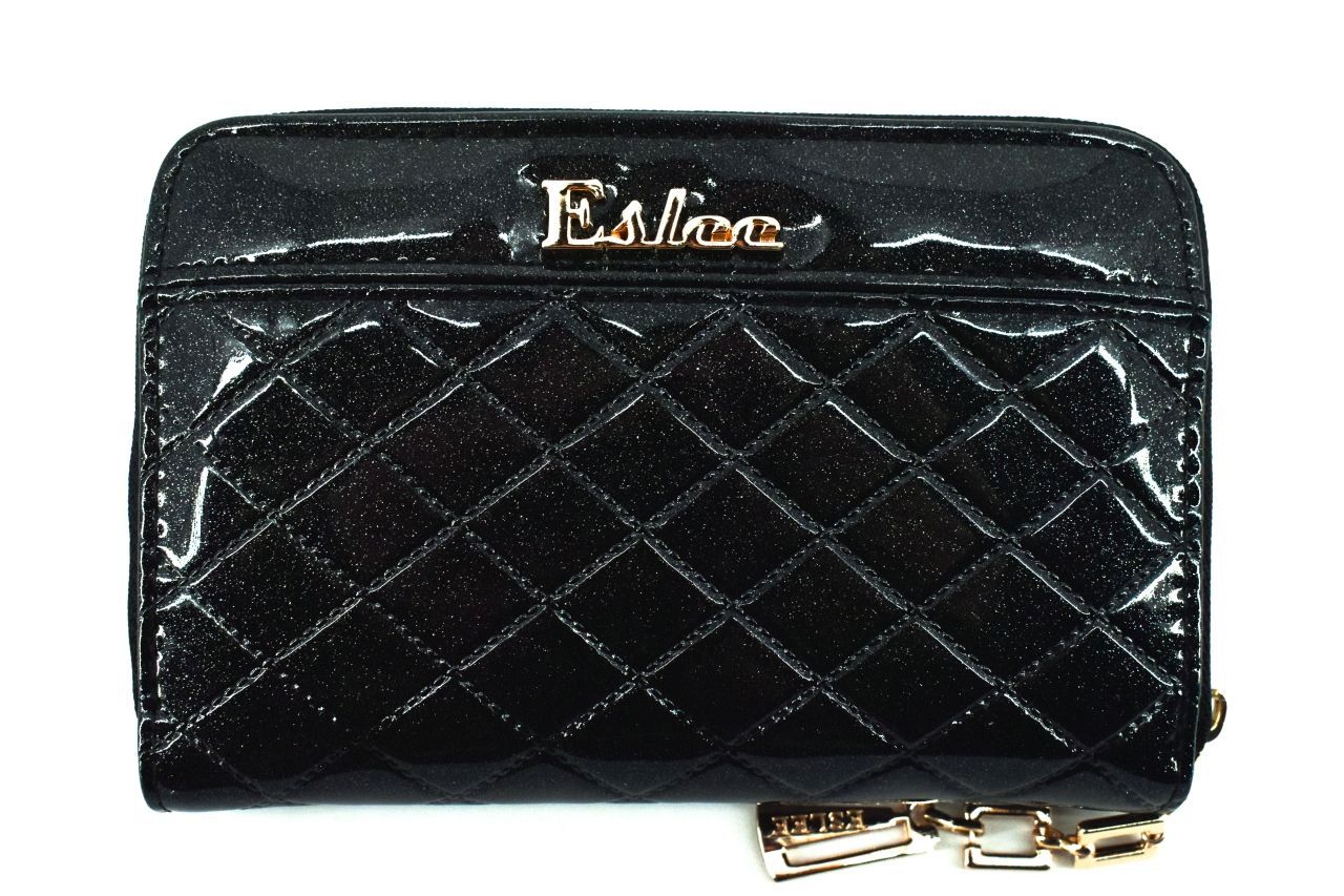 Dámská/dívčí lakovaná peněženka Eslee - černá 38932