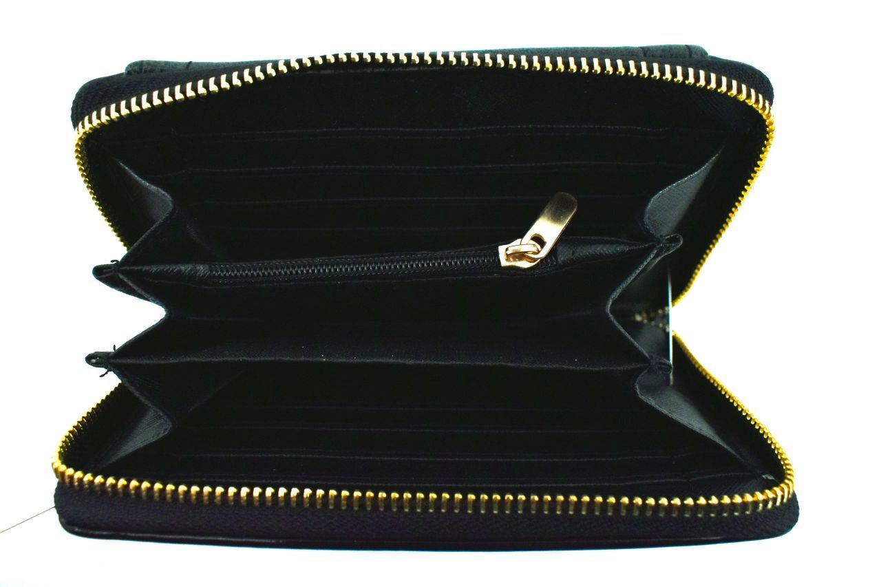 Dámská / dívčí lakovaná peněženka pouzdrového typu Eslee - černá 38936