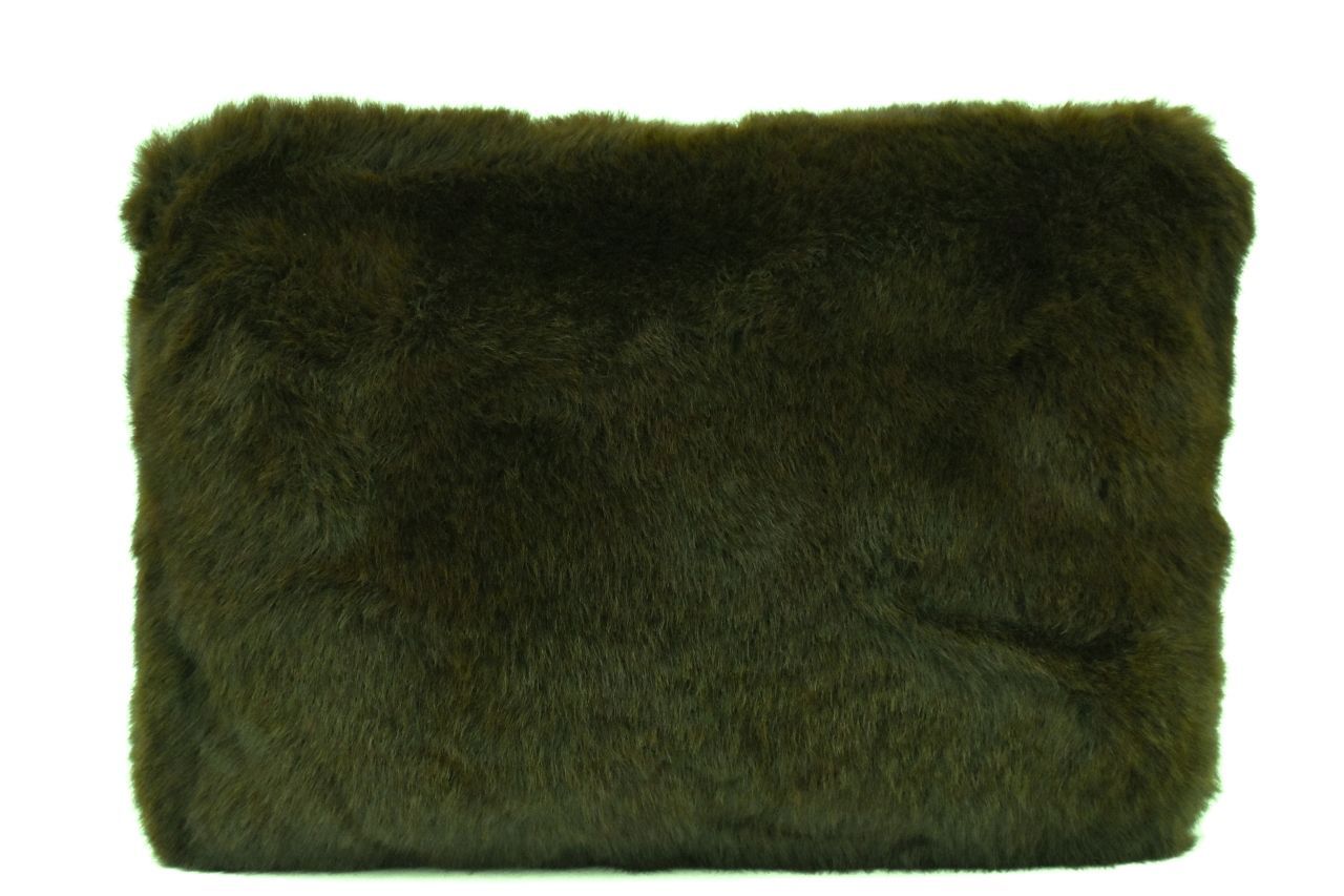 Dámská kabelka crossbody Melas / s umělé kožešiny - tmavě zelená 38752