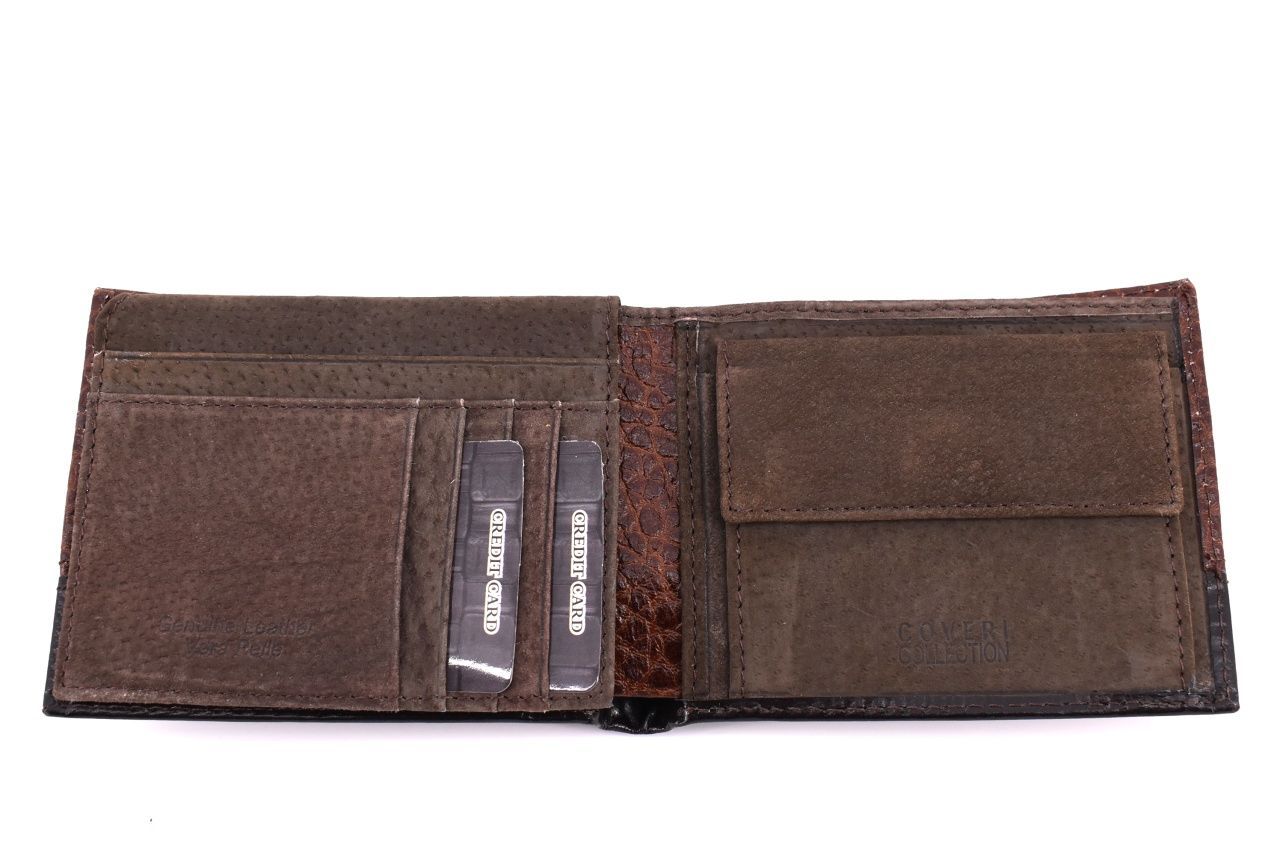 Pánská kožená peněženka Coveri Collection - šedá 32149