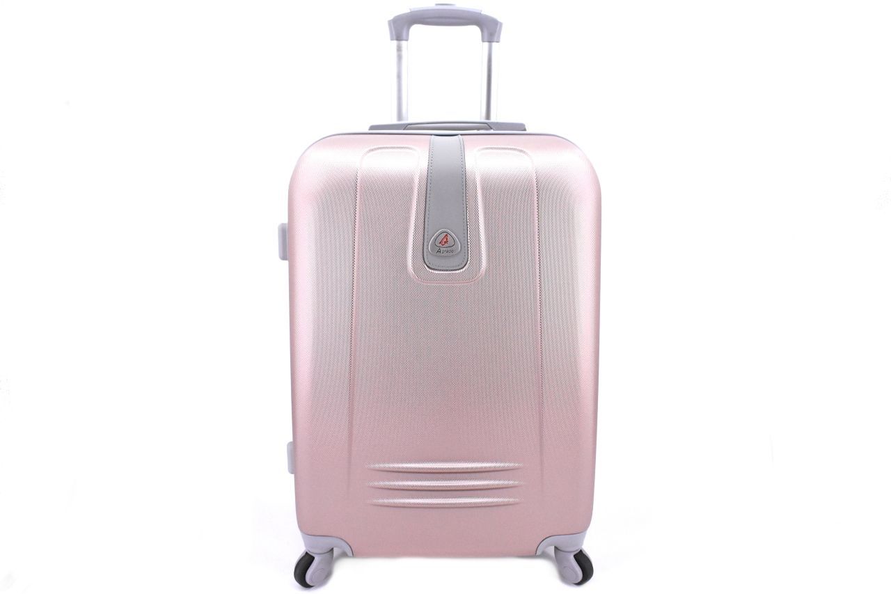 Cestovní palubní kufr Agrado / 4 kolečka - světle růžová (XS) 30l 6168 (XS)