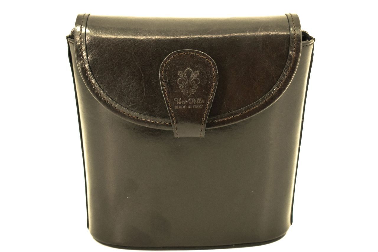 Dámská kožená kabelka crossbody Arteddy - tmavě hnědá 29676