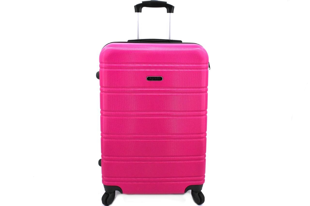 Cestovní kufr skořepinový na čtyřech kolečkách Agrado (M) 60l - fuxia 6019 (M)