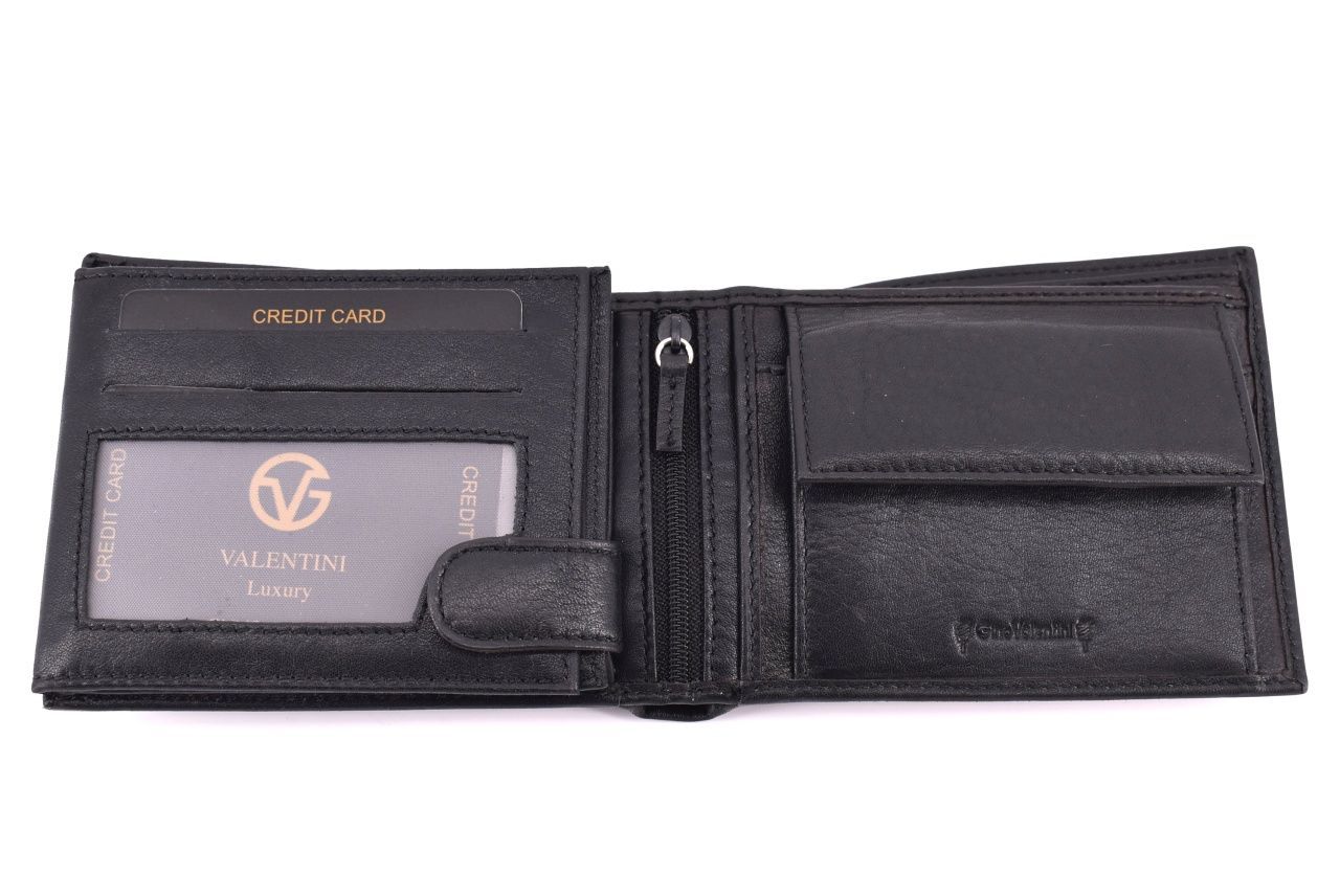 Pánská kožená peněženka Valentini - černá 33272