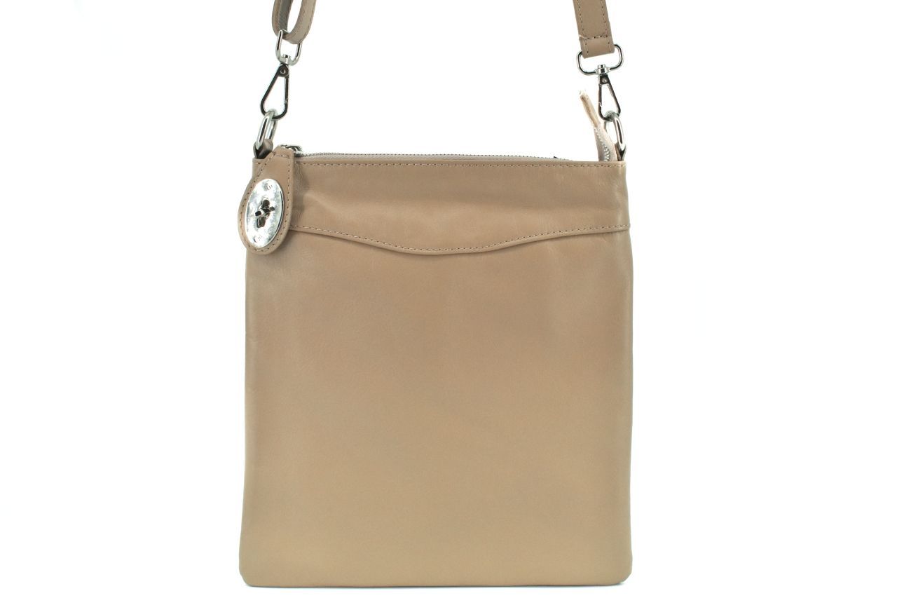 Dámská kožená kabelka crossbody Arteddy - béžová 34921