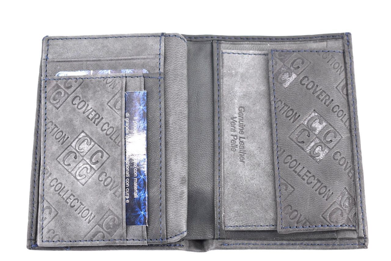 Pánská kožená peněženka Coveri - šedá 32144