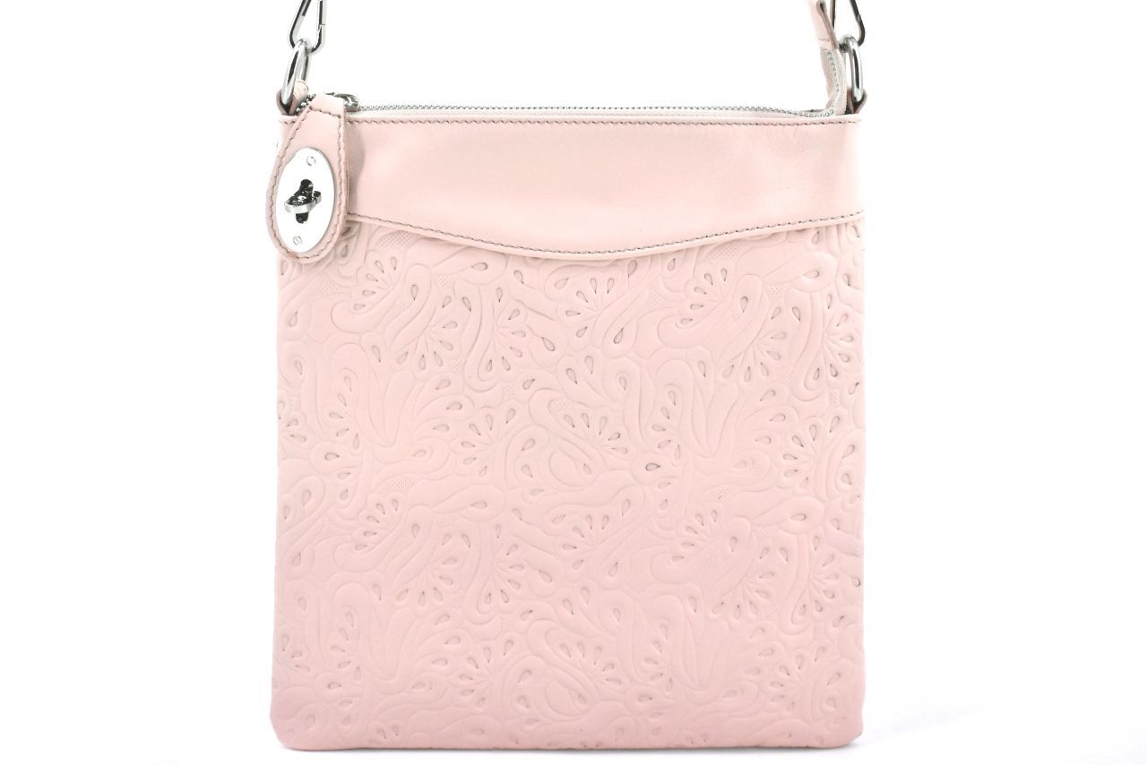 Dámská kožená kabelka crossbody Arteddy - růžová pudrová 35867
