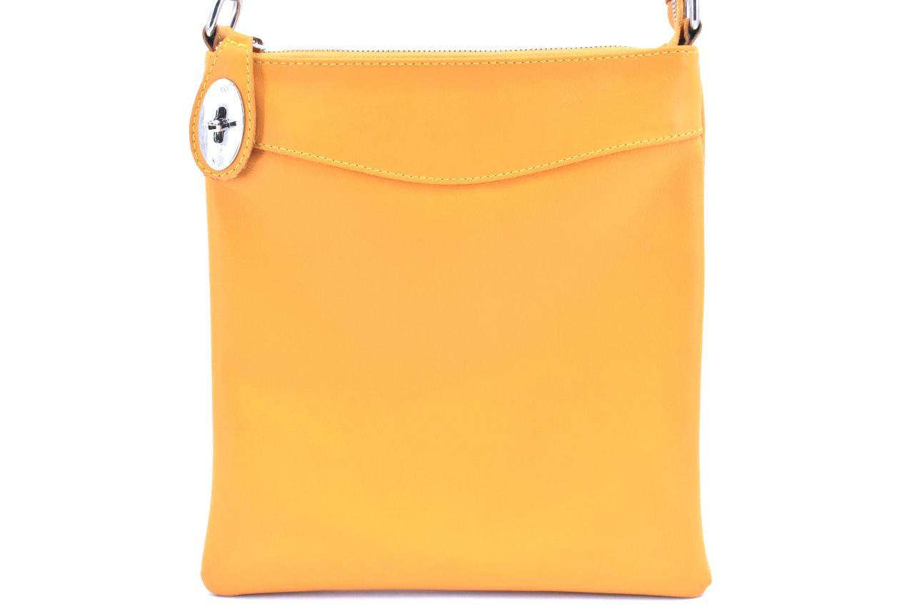 Dámská kožená kabelka crossbody Arteddy - hořčicová 34921