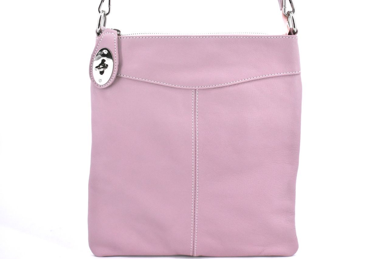 Dámská kožená kabelka crossbody Arteddy - růžová 34921