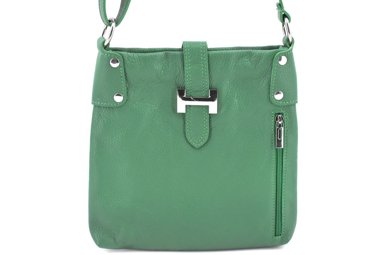 Dámská kožená kabelka crossbody Arteddy - zelená 36942