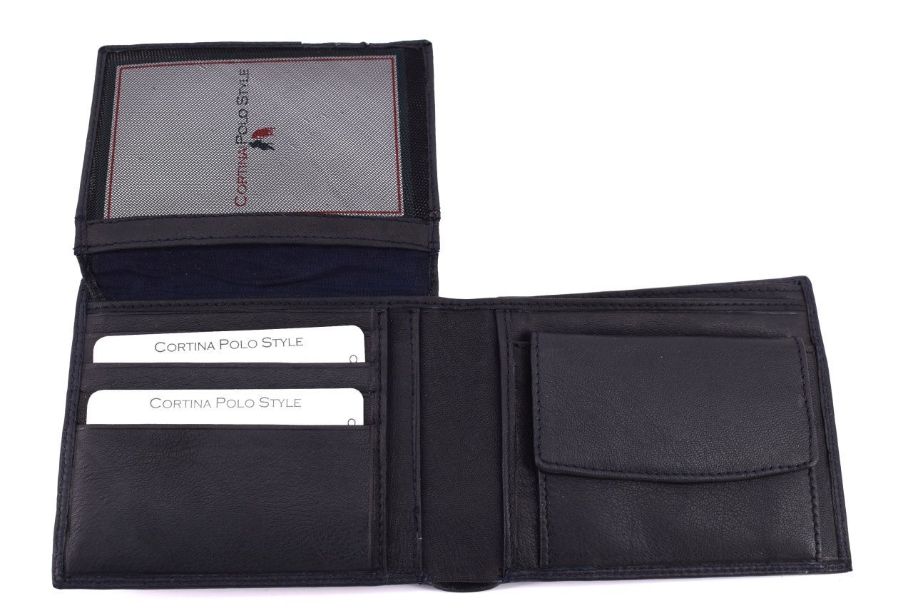 Pánská kožená peněženka Cortina polo style - tmavě hnědá 32623