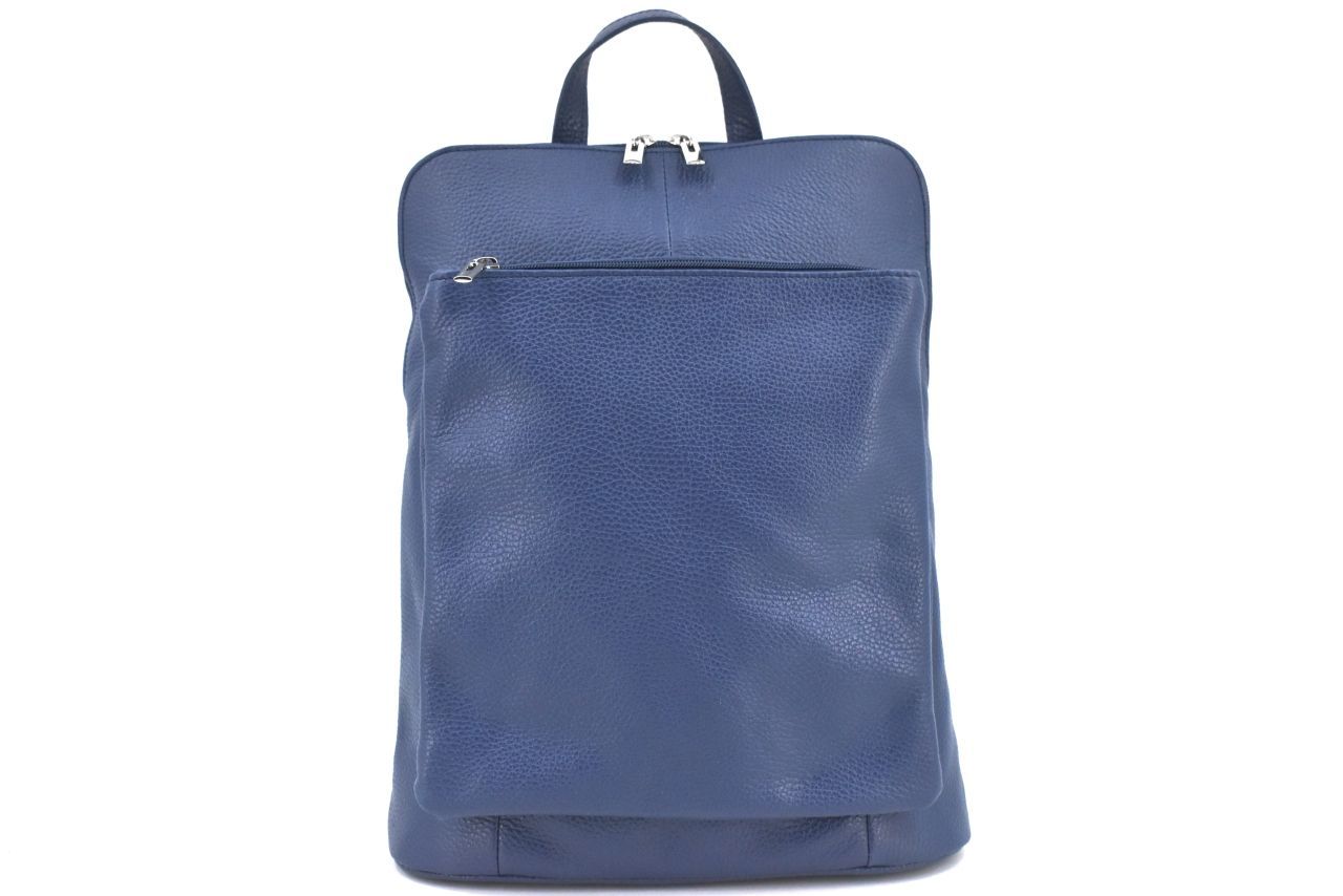 Dámský kožený batoh a kabelka v jednom / Arteddy - modrá 36933