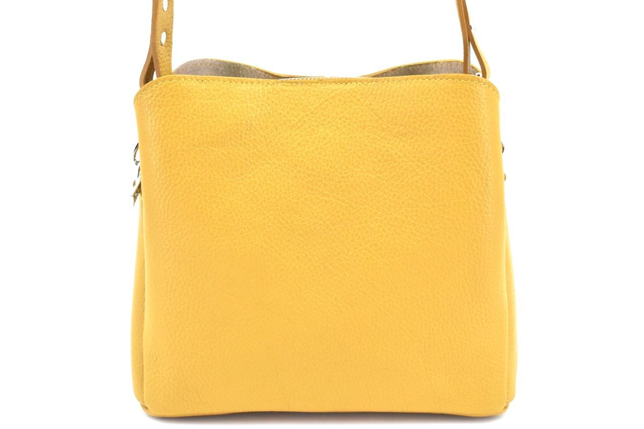 Dámská kožená kabelka Arteddy - žlutá 39957