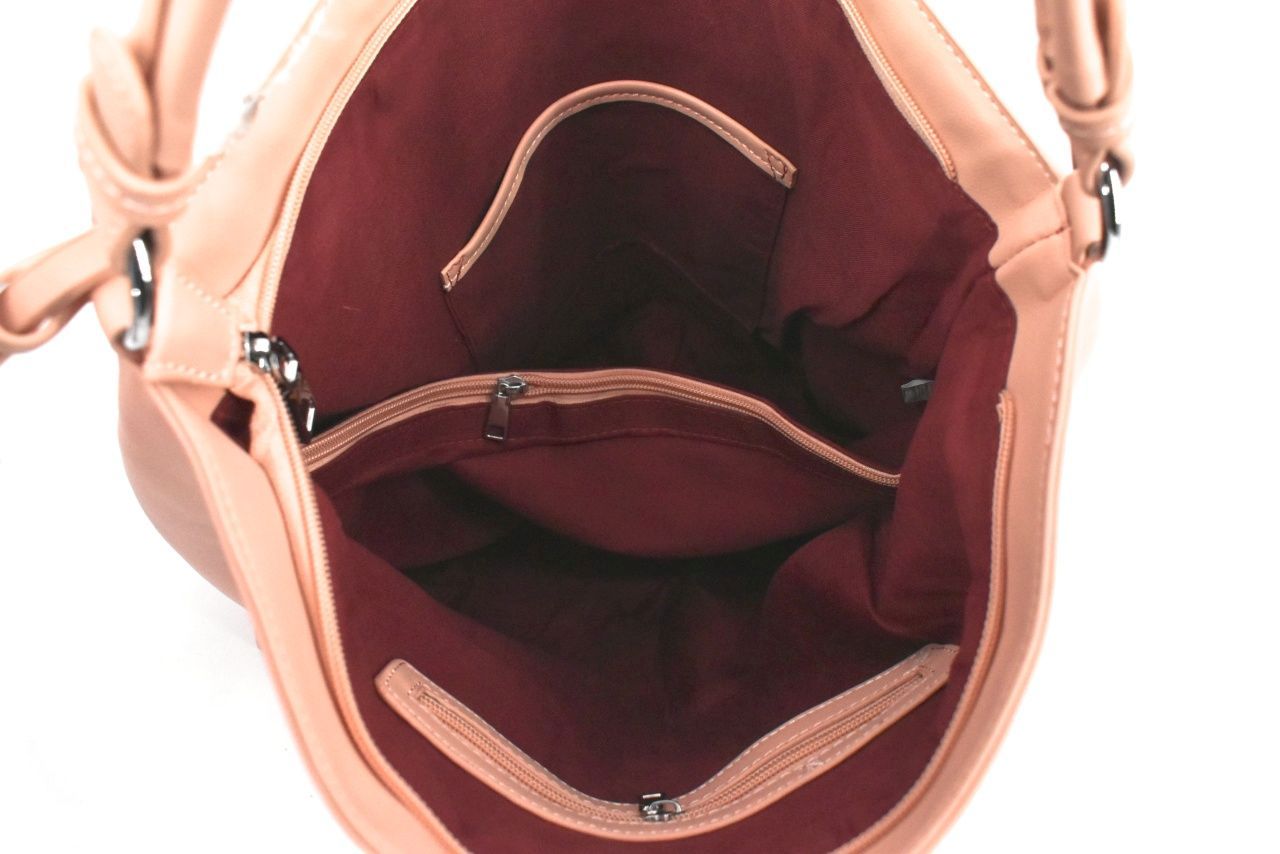 Dámská kabelka s přívěskem Venere - růžová/červená 39216
