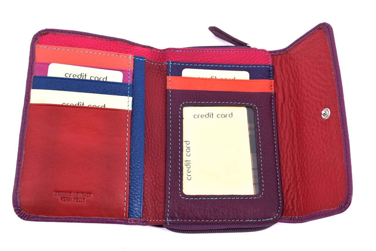 Dámská kožená peněženka Arteddy - tmavě hnědá 34563