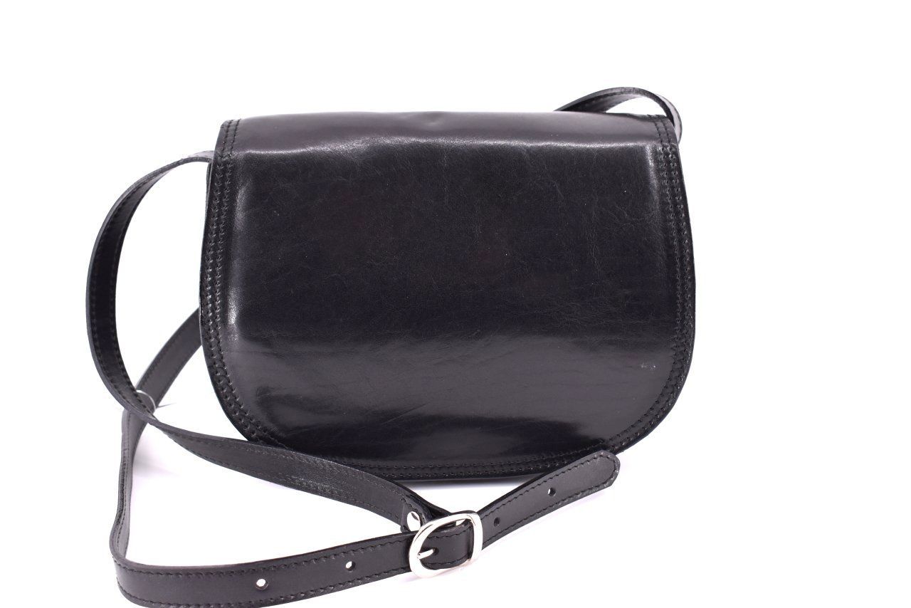 Dámská kožená kabelka crossbody (lovecká) Arteddy - černá 29637