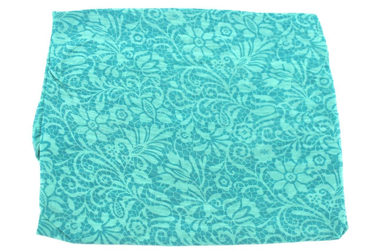 Dámský šátek Made in Italy  s květovaným vzorem - zelená