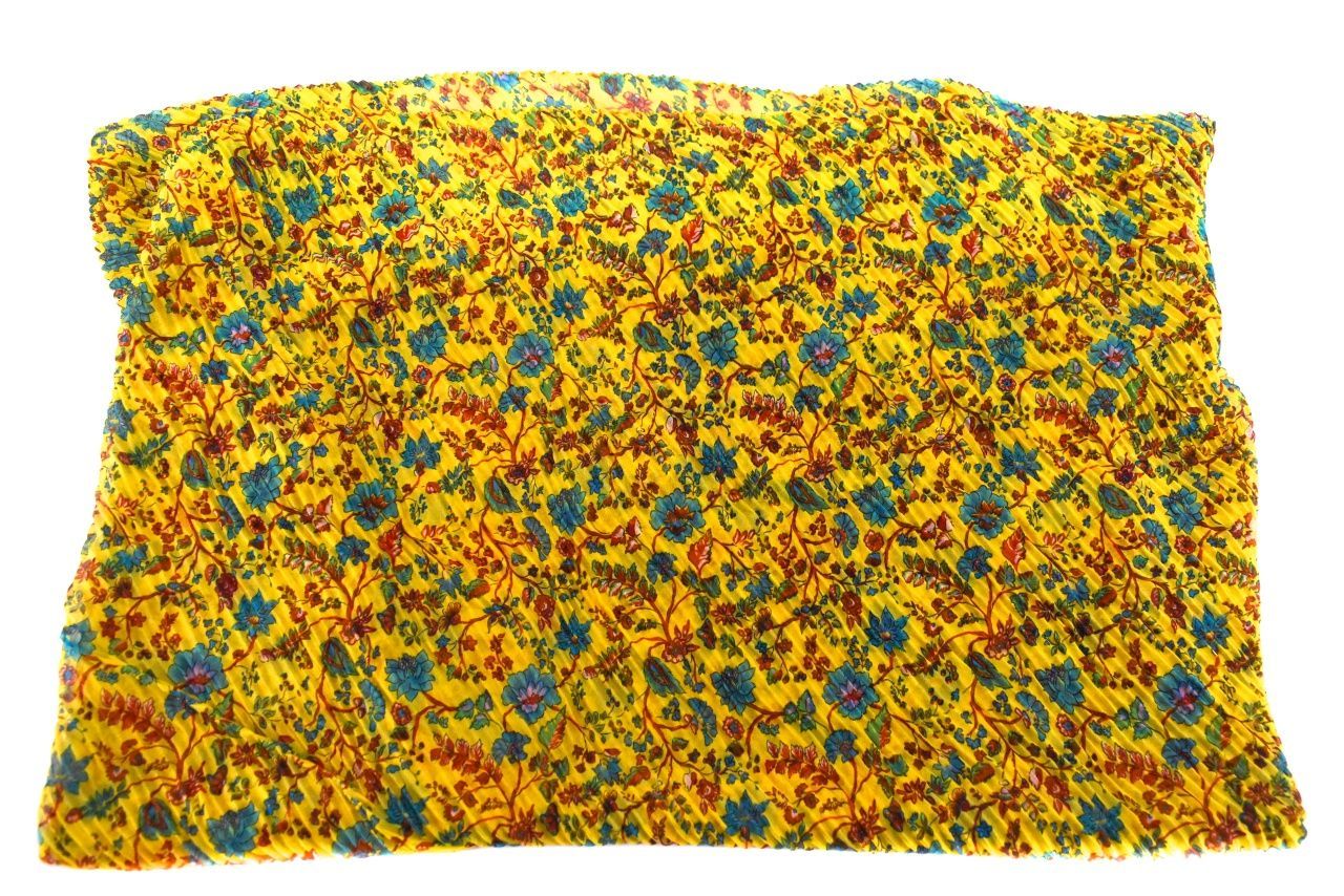 Dámský pareo plážový šátek hedvábný - žlutá