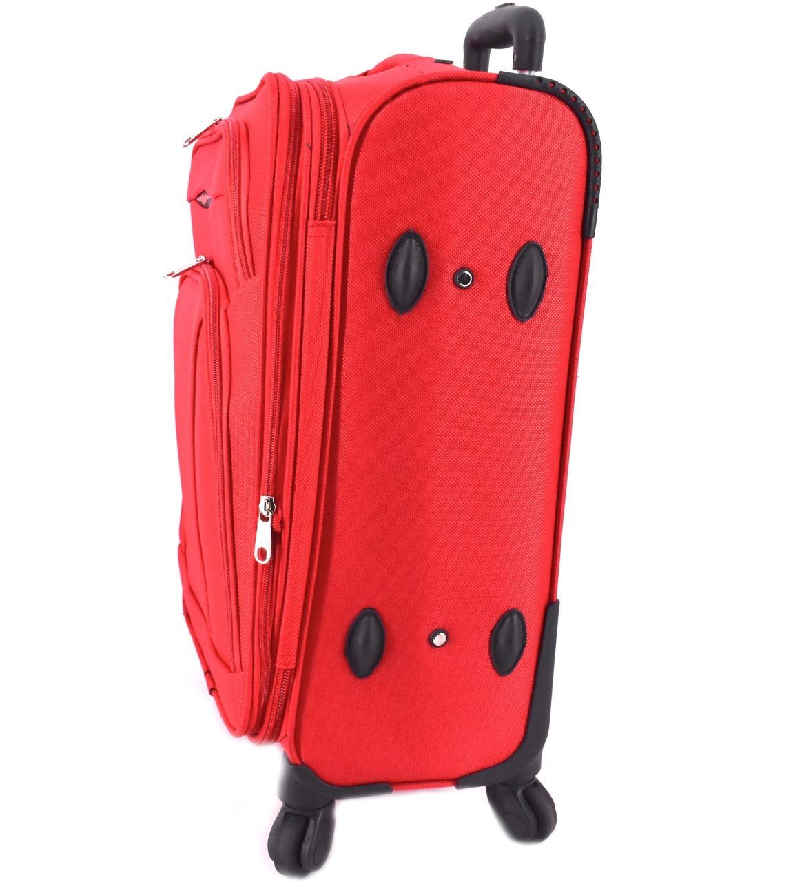 Cestovní textilní kufr na čtyřech kolečkách Agrado (M) 80l - tmavě zelená 8021 (M)
