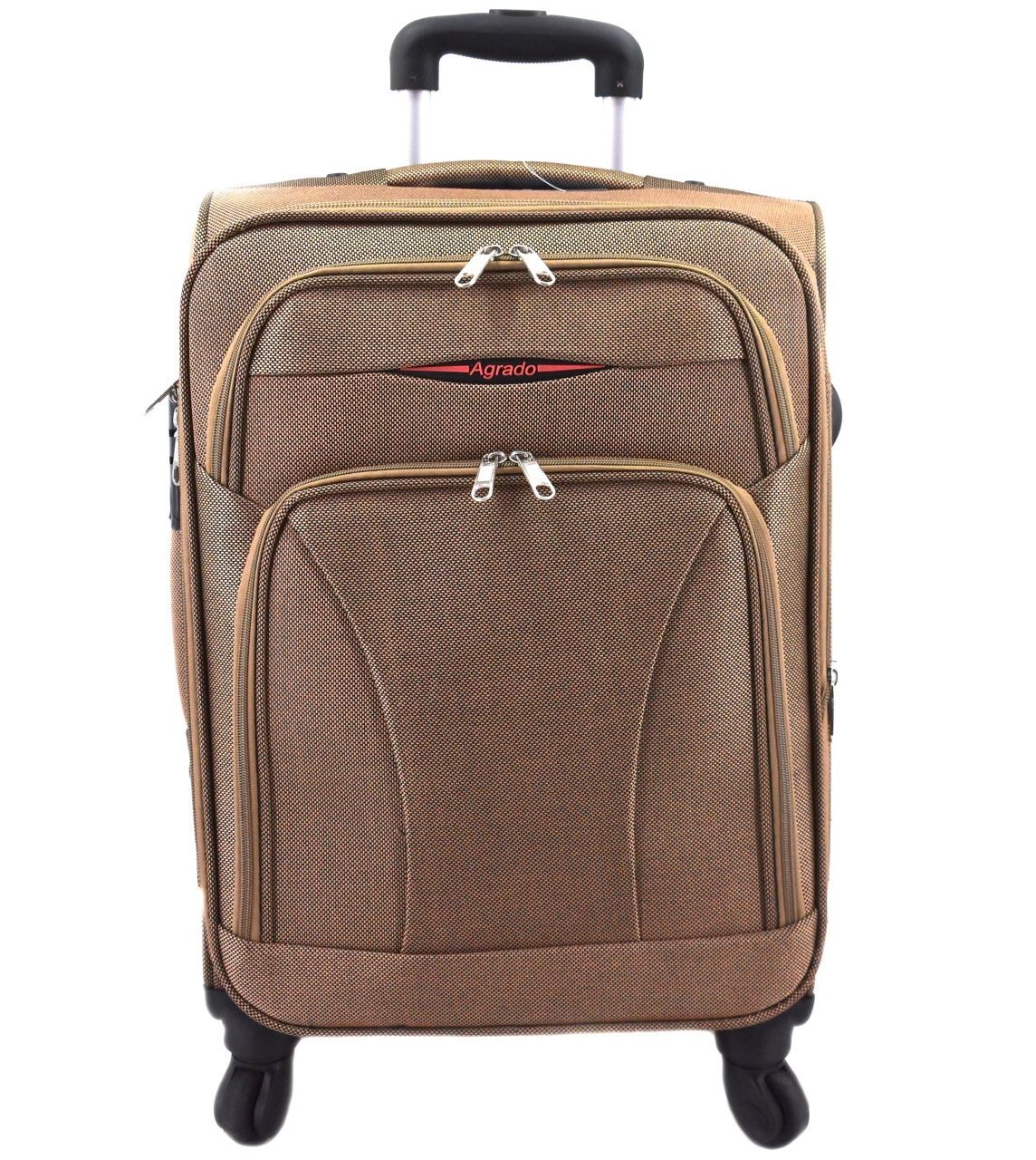 Levně Cestovní textilní kufr na čtyřech kolečkách Agrado (S) 45l - béžová
