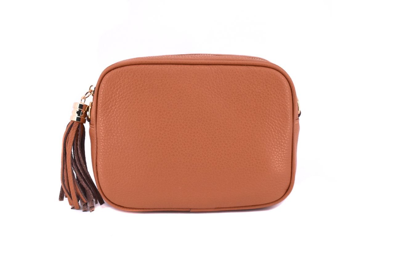 Dámská/dívčí kožená kabelka crossbody Arteddy - světle hnědá 40885