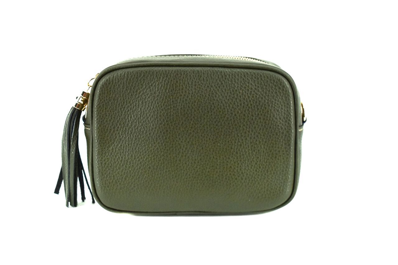 Dámská/dívčí kožená kabelka crossbody Arteddy - zelená 40885