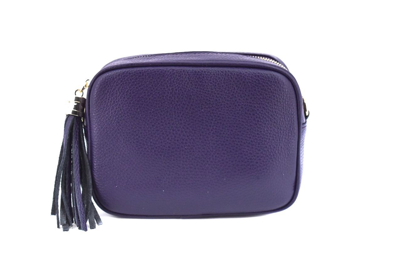 Dámská/dívčí kožená kabelka crossbody Arteddy - fialová 40885