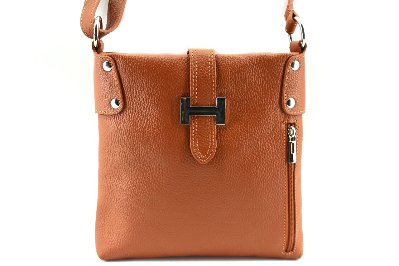 Dámská kožená kabelka crossbody Arteddy - rezavá 36942