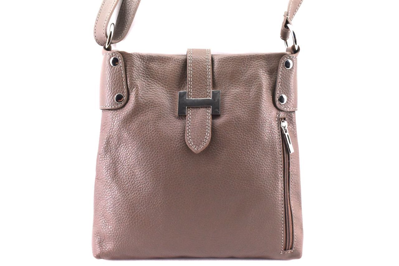 Dámská kožená kabelka crossbody Arteddy - taupe 36942