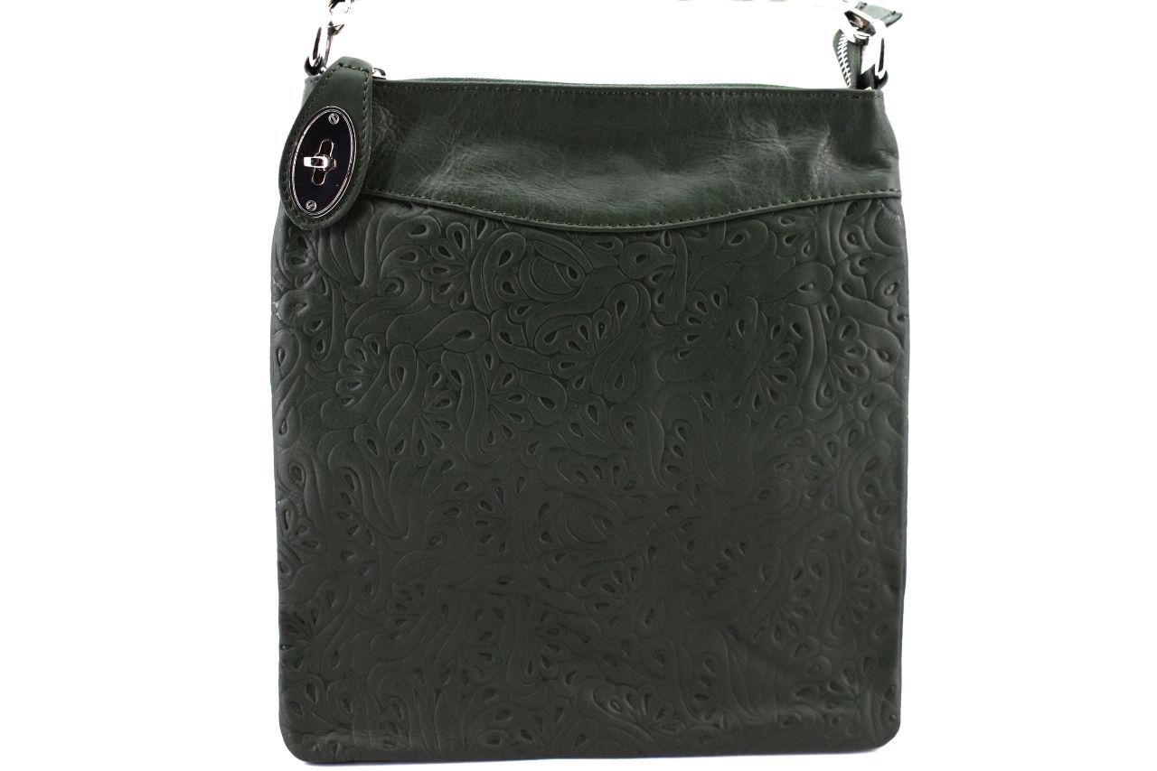 Dámská kožená kabelka crossbody Arteddy - tmavě zelená 35867