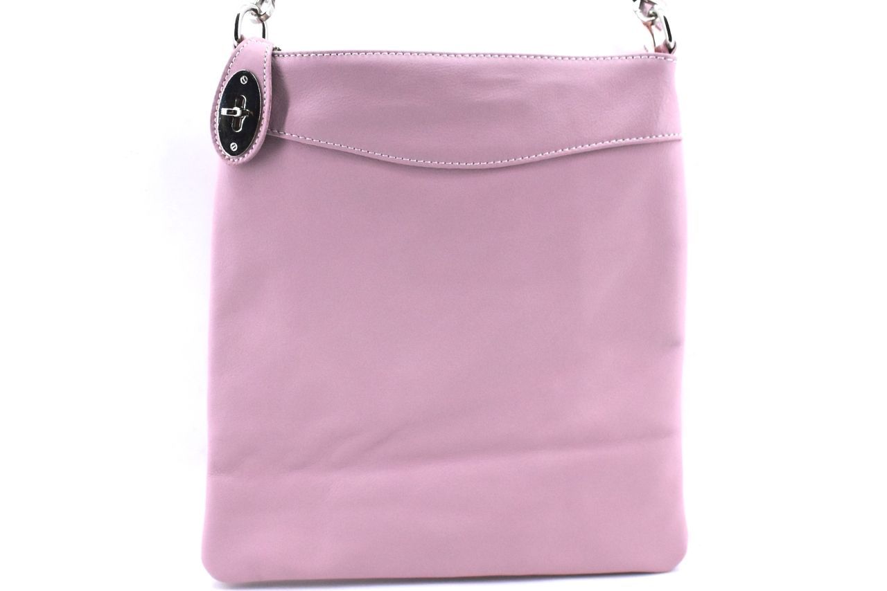 Dámská kožená kabelka crossbody Arteddy - růžová 34921