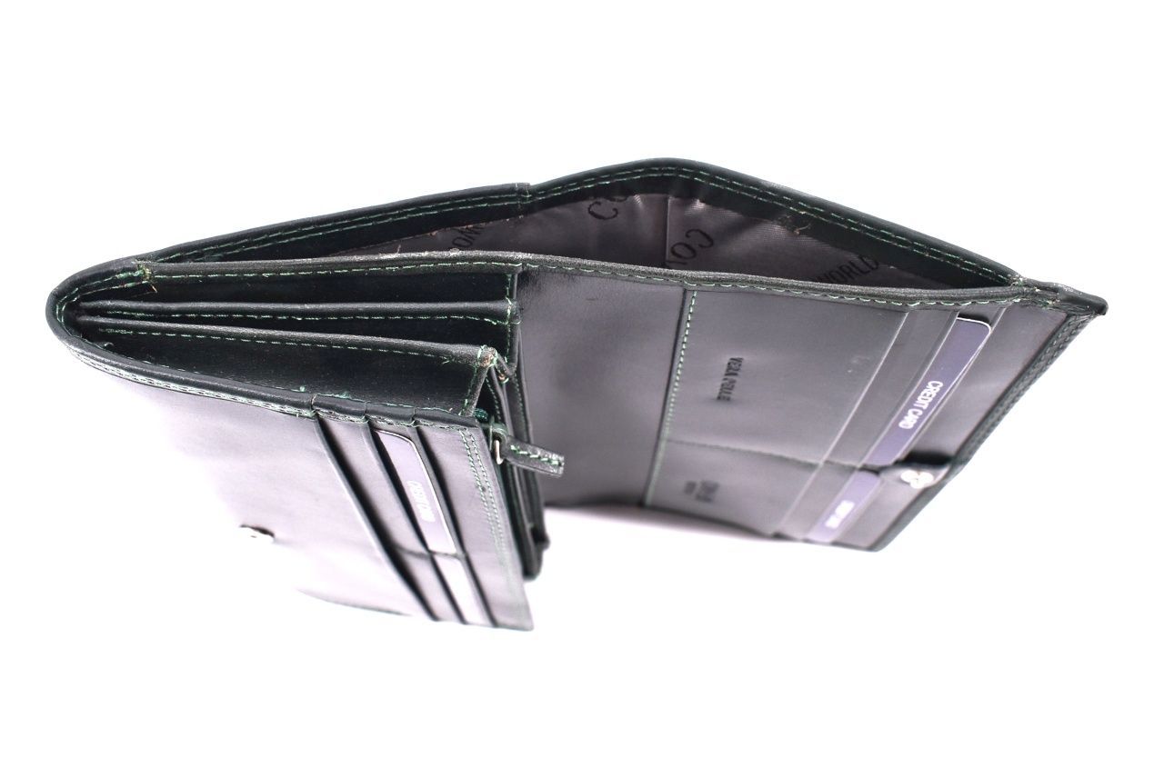 Dámská kožená peněženka Coveri World - zelená 31732