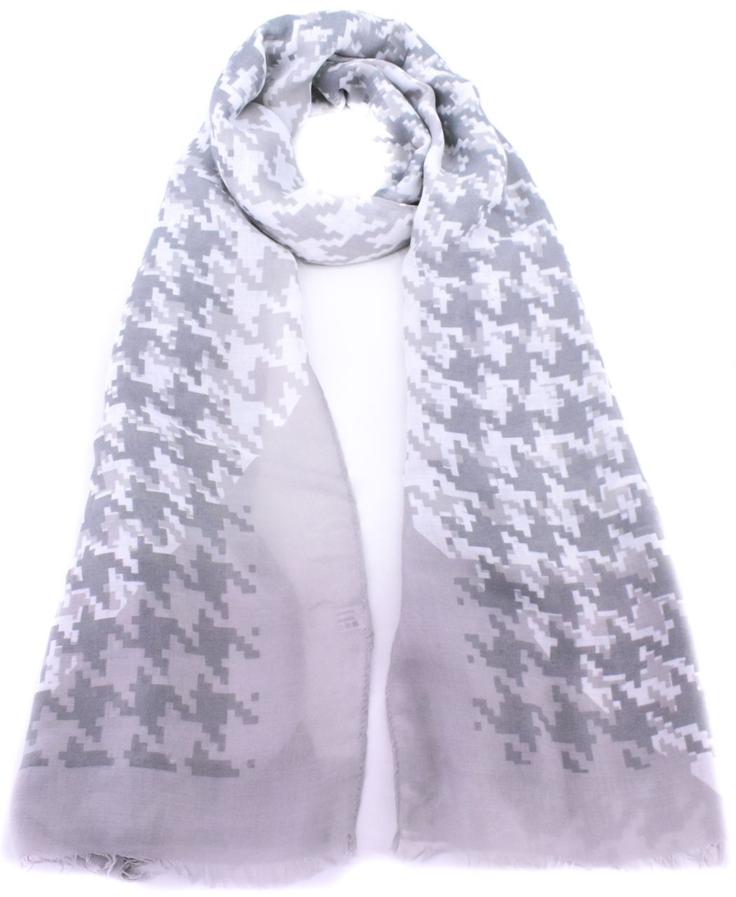 Vzorovaný šátek - šedá