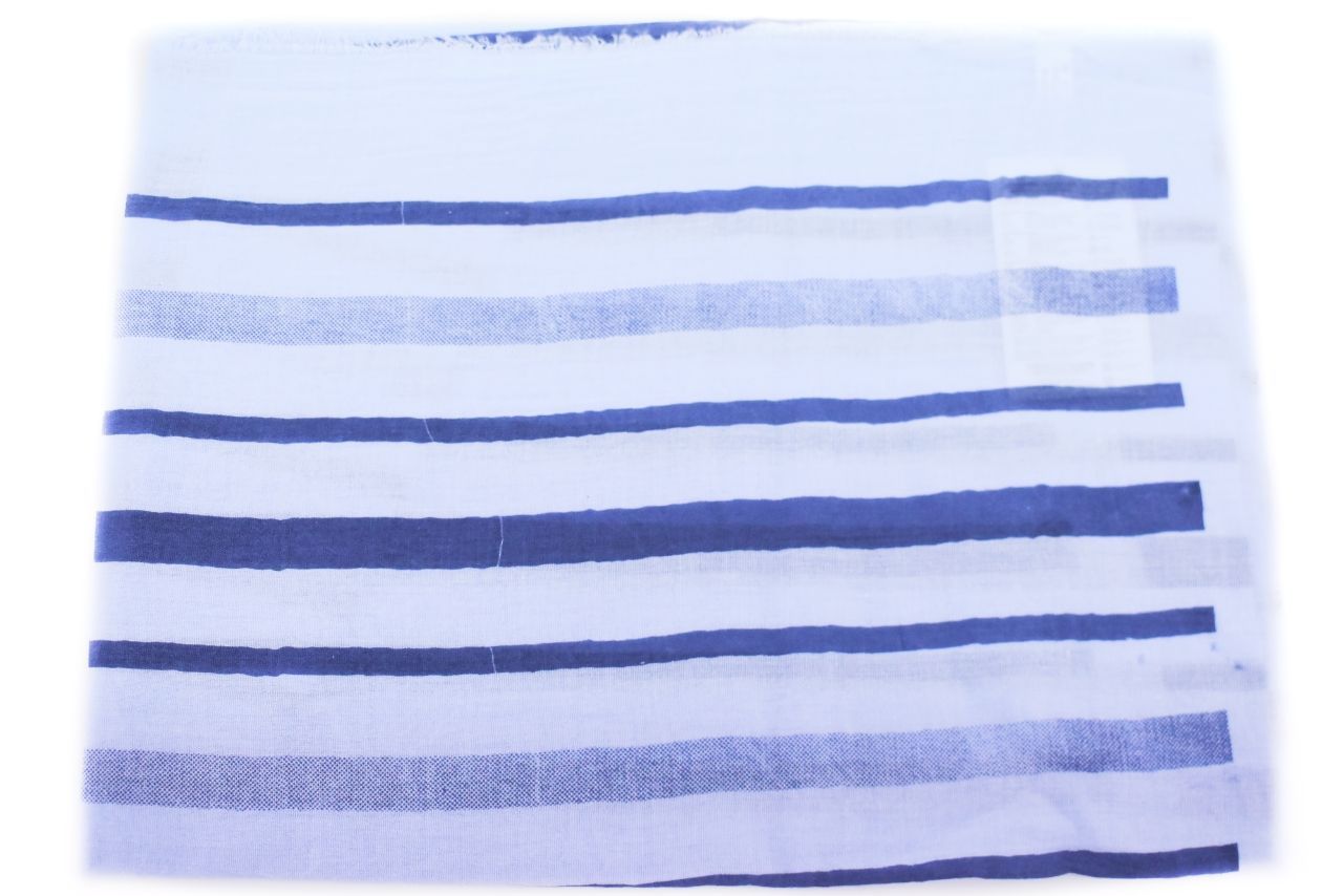Pruhovaný šátek - světle modrá
