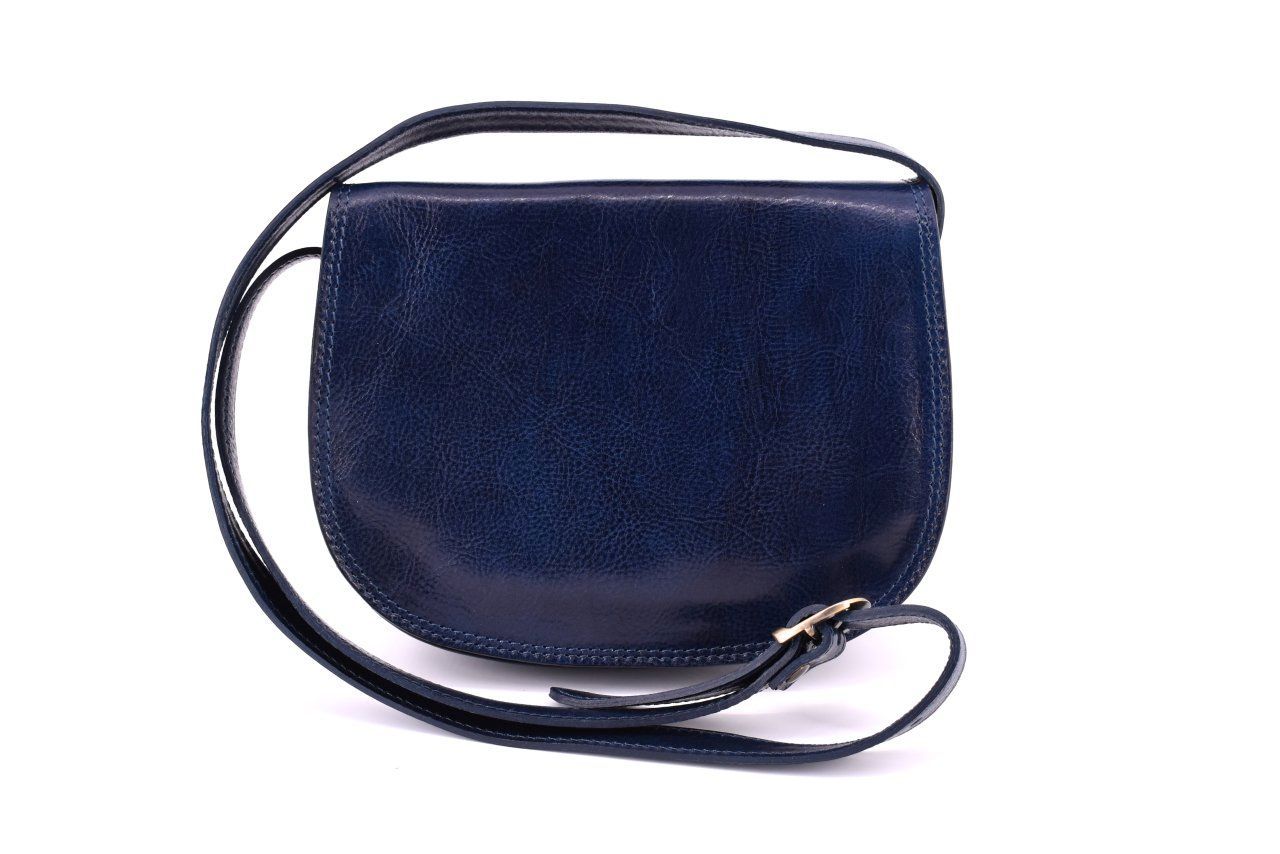 Dámská kožená kabelka crossbody (lovecká) Arteddy - tmavě modrá 29637