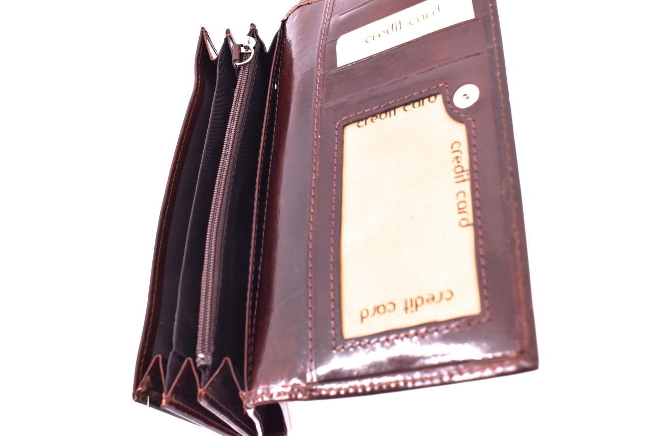 Dámská kožená peněženka Arteddy - tmavě hnědá 43651