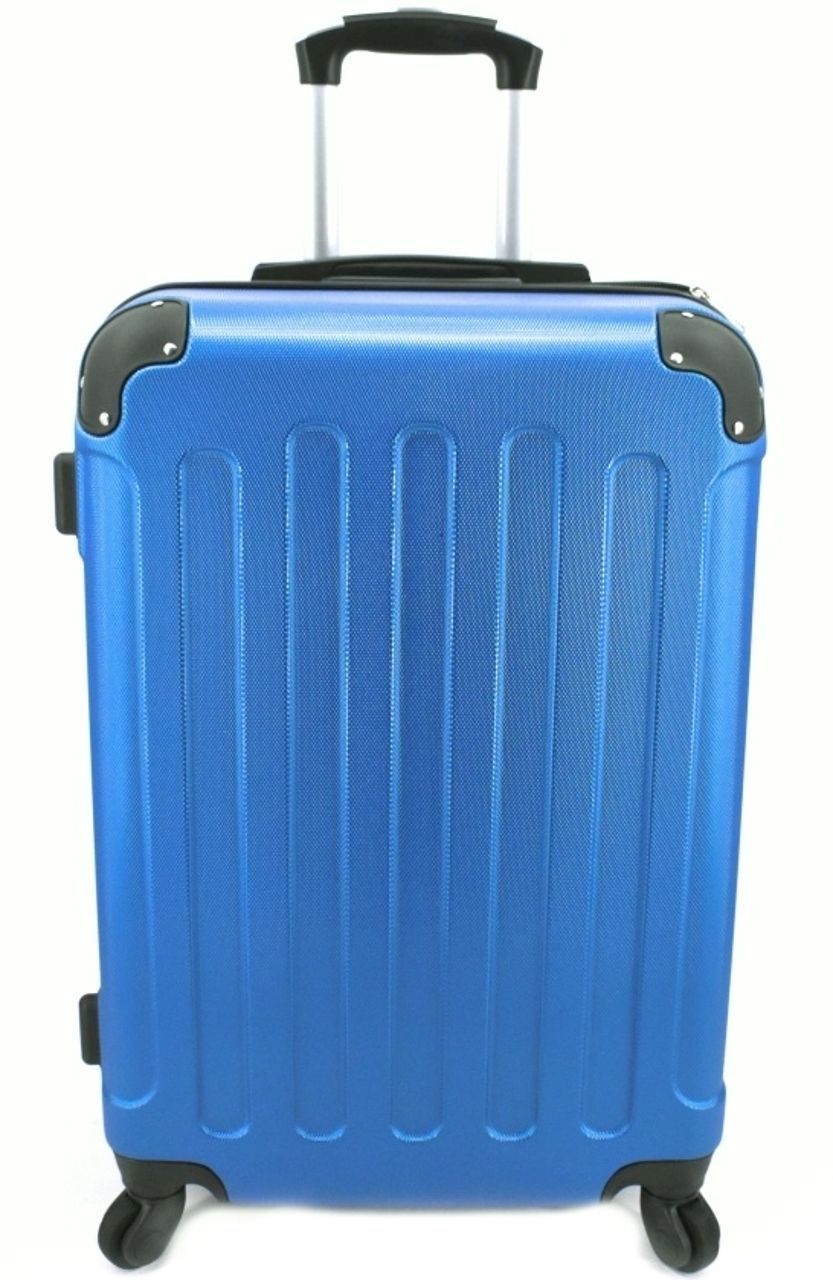 Cestovní skořepina kufr na čtyřech kolečkách Arteddy - (L) 90l modrá 6016 (L)