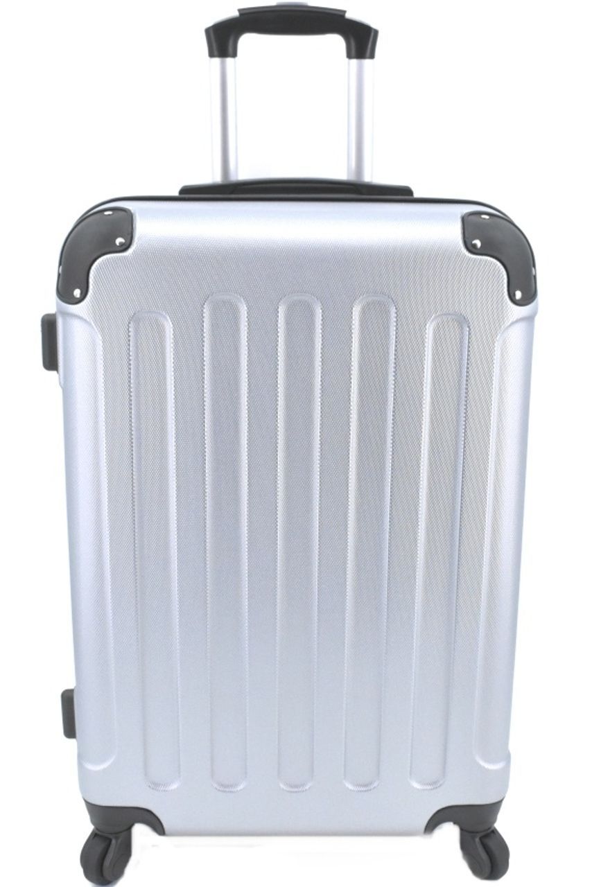 Cestovní skořepina kufr na čtyřech kolečkách Arteddy - (L) 90l stříbrná 6016 (L)
