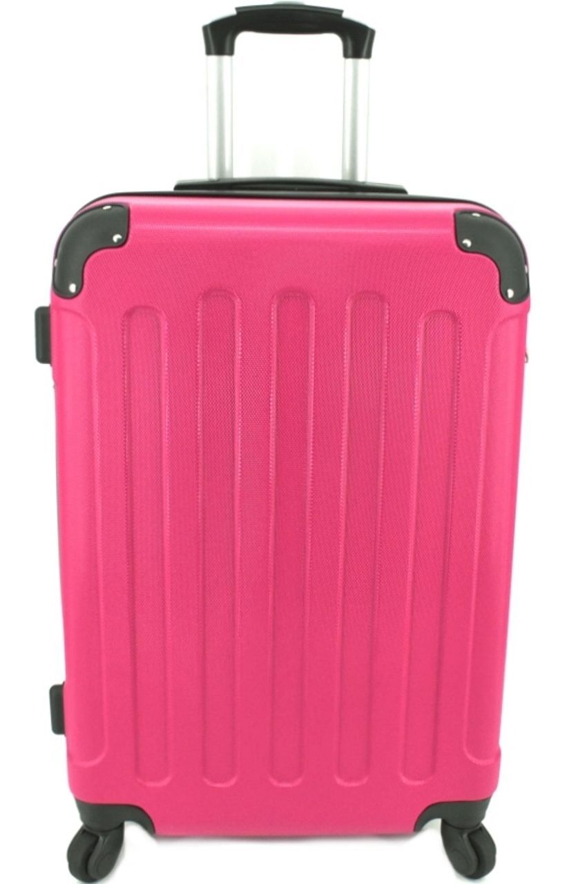 Cestovní skořepina kufr na čtyřech kolečkách Arteddy - (L) 90l fuxia 6016 (L)