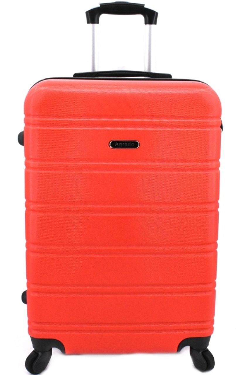 Cestovní kufr skořepinový na čtyřech kolečkách Agrado (M) 60l - červená 6019 (M)
