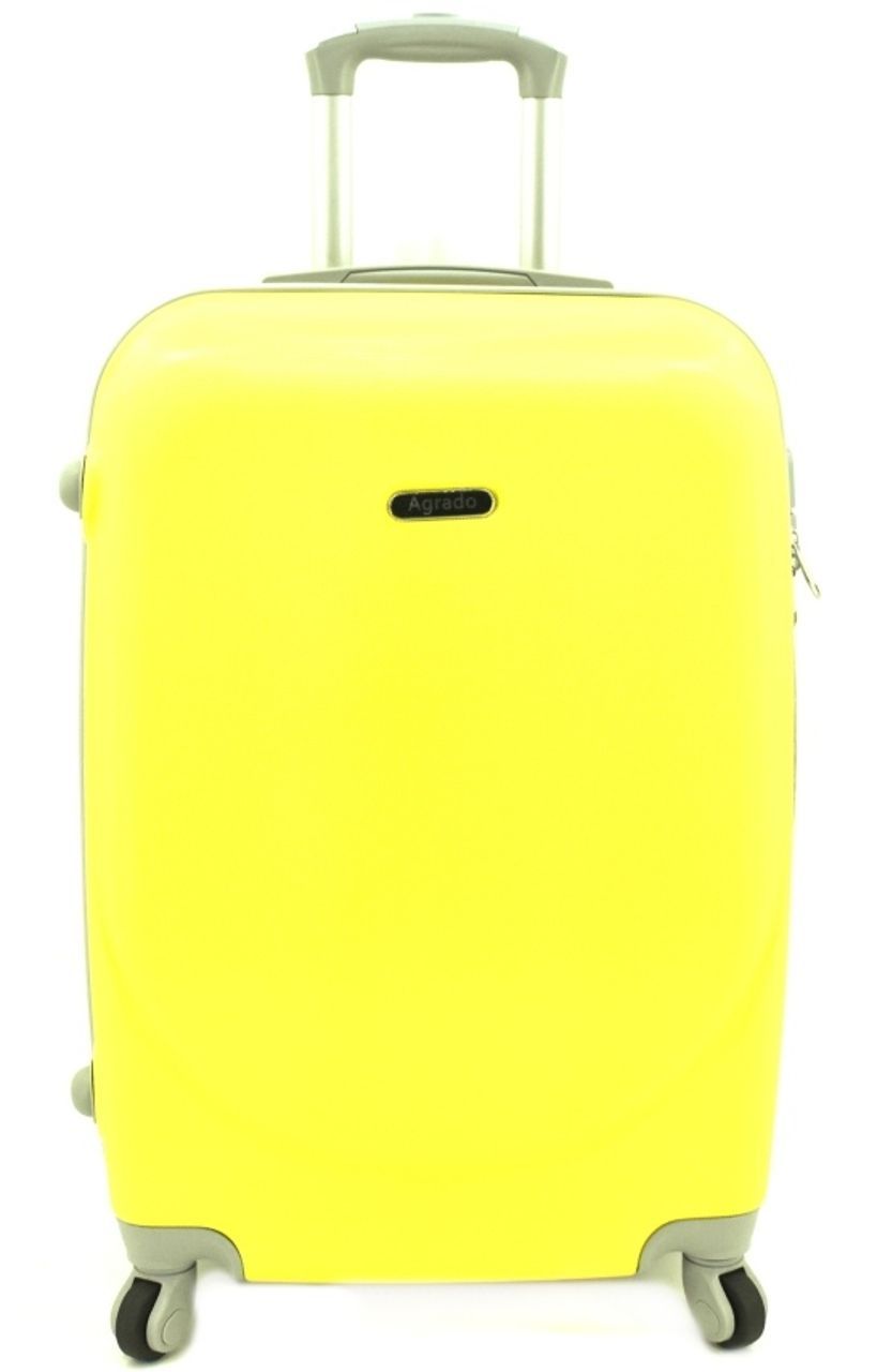 Cestovní kufr skořepinový na čtyřech kolečkách Agrado (M) 60l - žlutá 6011 (M)
