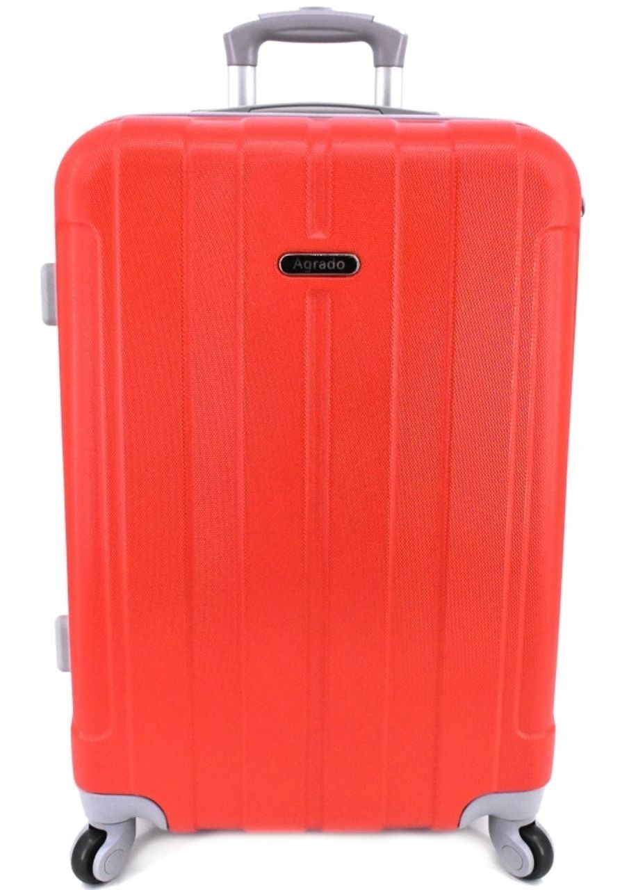 Cestovní kufr skořepinový na čtyřech kolečkách Agrado (M) 60l - červená 6018 (M)