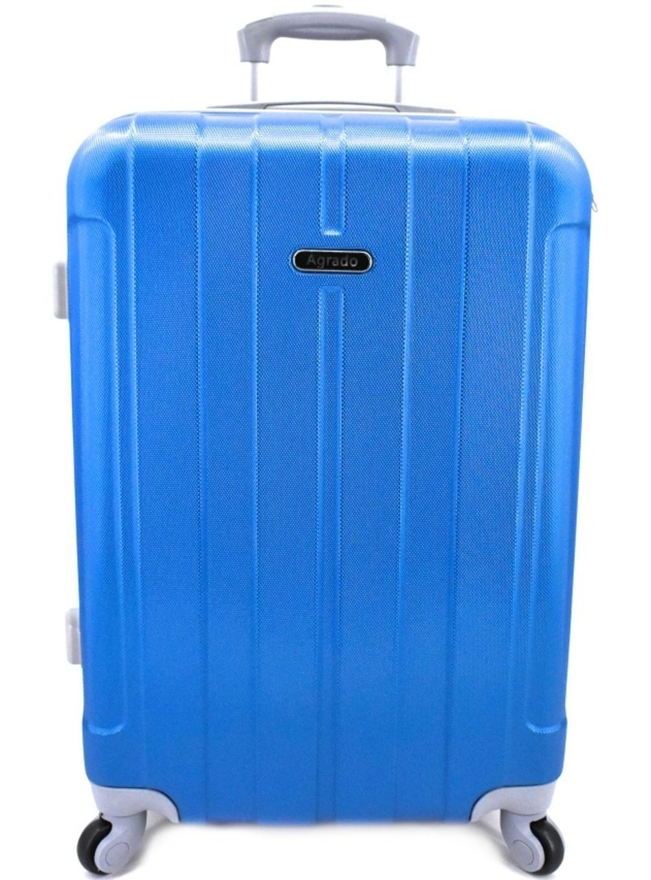 Cestovní kufr skořepinový na čtyřech kolečkách Agrado (L) 90l - modrá 6018 (L)